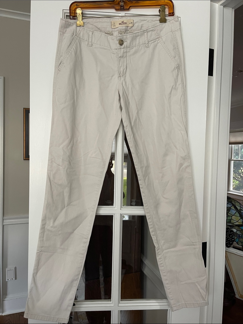 Hollister Juniors Light Beige Chinos Size 7
